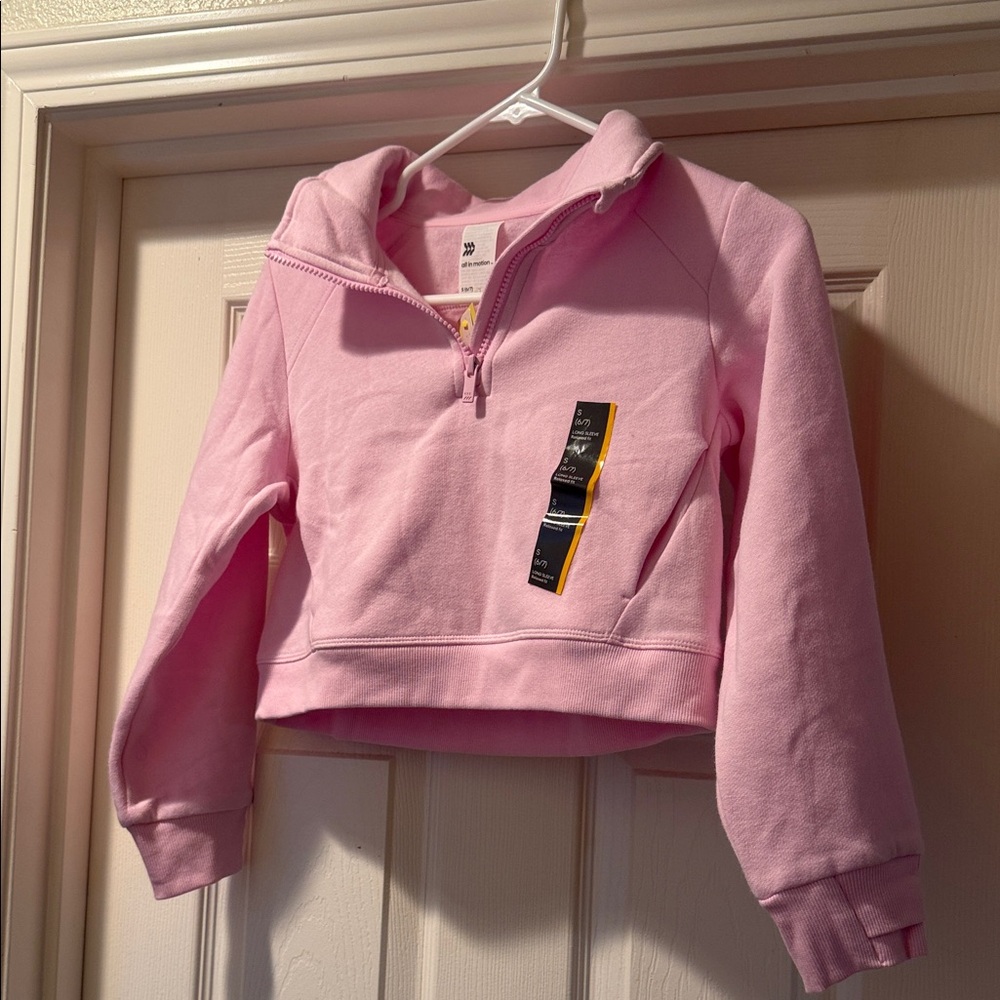 All in Motion Pink Quarter-Zip Pullover size 6/7